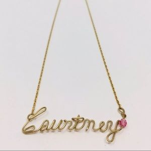 Name Plate Gold Plated Necklace
